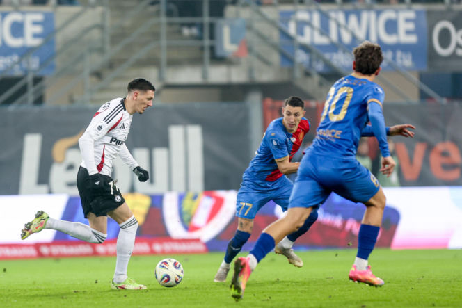 Piast Gliwice - Legia Warszawa, zdjęcia kibiców i zawodników z meczu 18. kolejki PKO BP Ekstraklasy