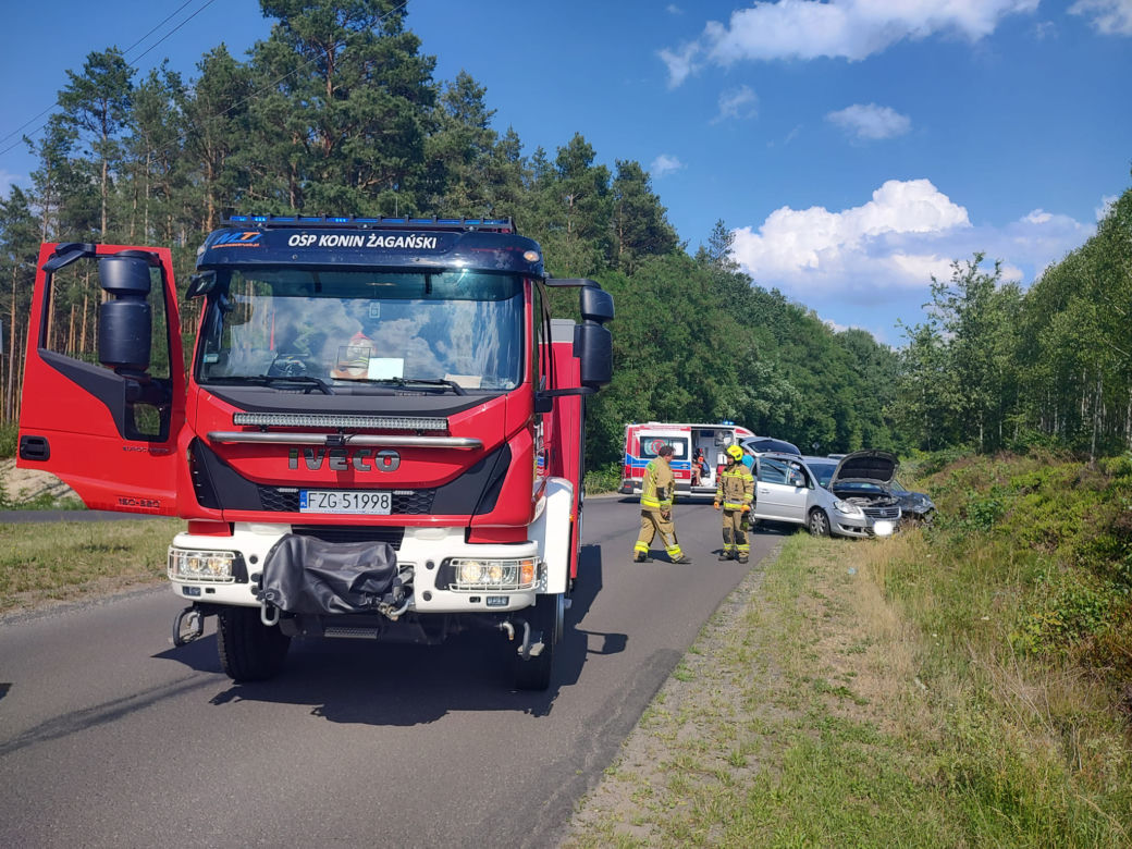 Groźny wypadek pod Żaganiem