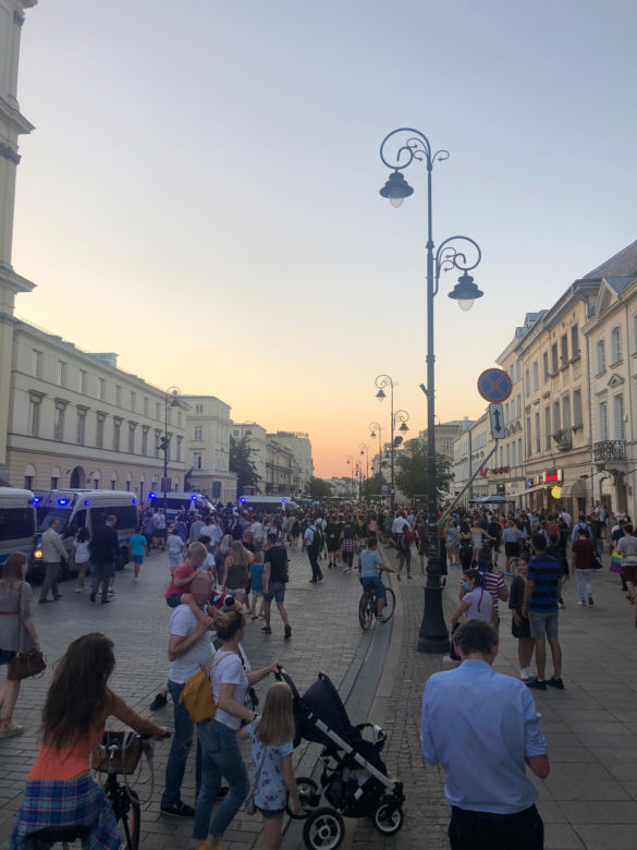 Protest na Krakowskim Przedmieściu