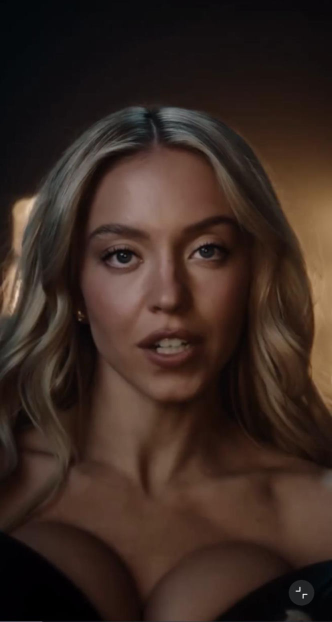 Rozebrana Sydney Sweeney w sportowej reklamie