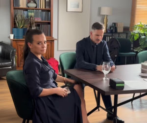 M jak miłość nowy sezon. Magda (Anna Mucha), Kamil (Marcin Bosak) na planie