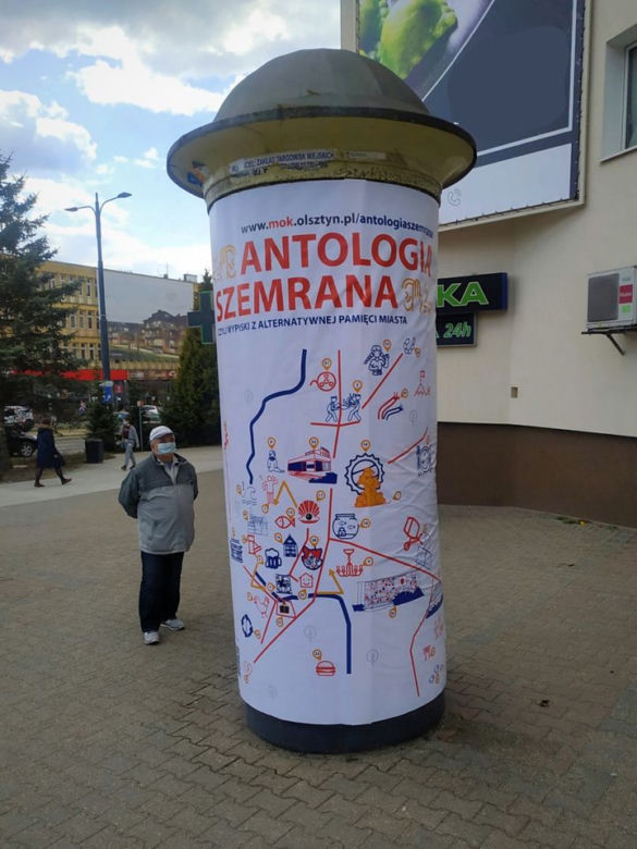 Powstała nietypowa mapa Olsztyna. Plakaty rozwieszono na miejskich słupach [ZDJĘCIA]