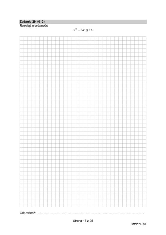 Matura 2021 matematyka. Odpowiedzi do zadań otwartych z arkusza CKE
