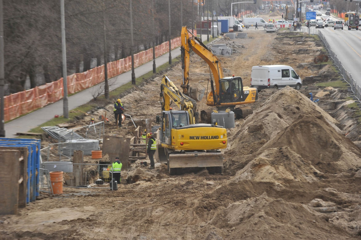 Tak wygląda budowa tramwaju do Wilanowa