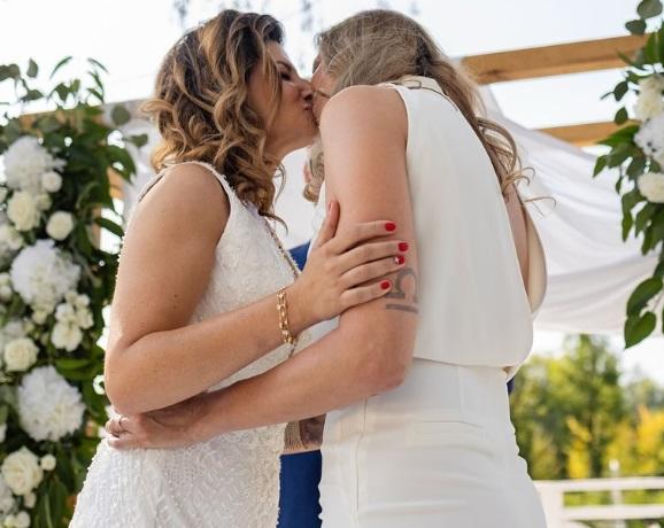 Anna Kaczmar z żoną - Anną Turowską