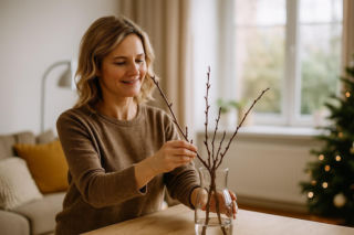 My obchodzimy Barbórkę, Niemcy - Barbarazweige. Te gałązki mają przynieść szczęście