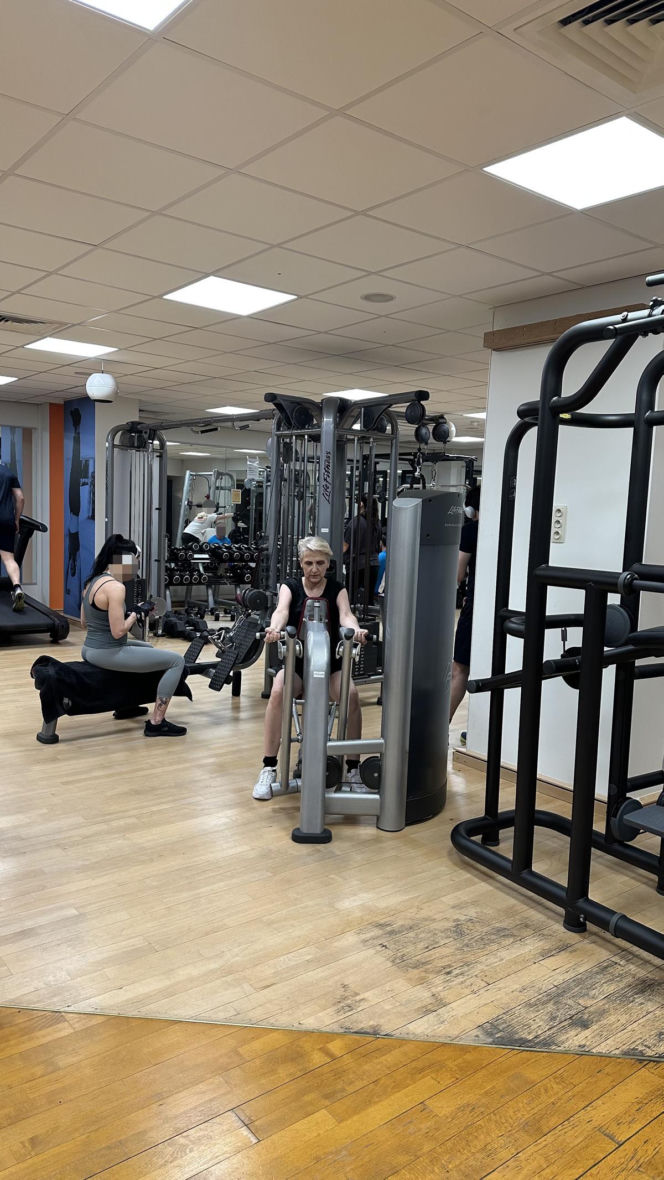 Joanna Scheuring-Wielgus na siłowni