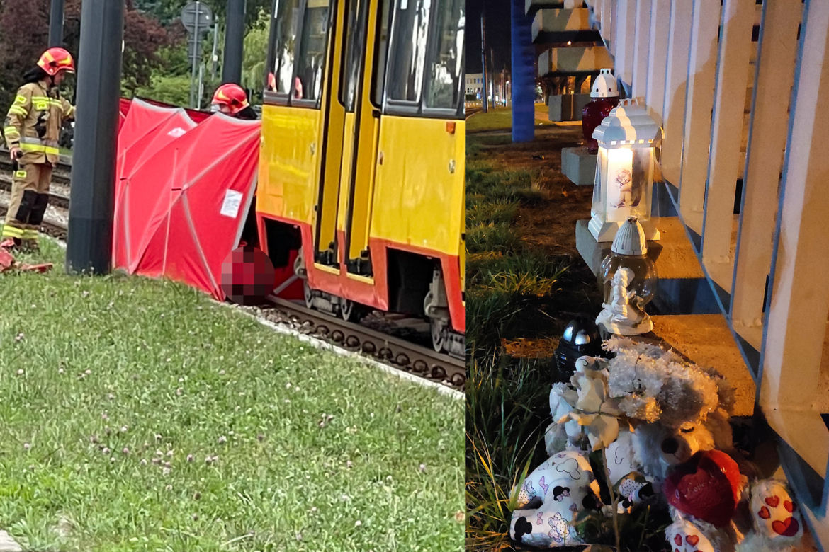 Czterolatek zginął ciągnięty przez tramwaj po torowisku. W miejscu tragedii wciąż płoną znicze 