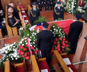 Białystok. Pogrzeb ogniomistrza Przemysława Piotrowskiego (+26 l.)