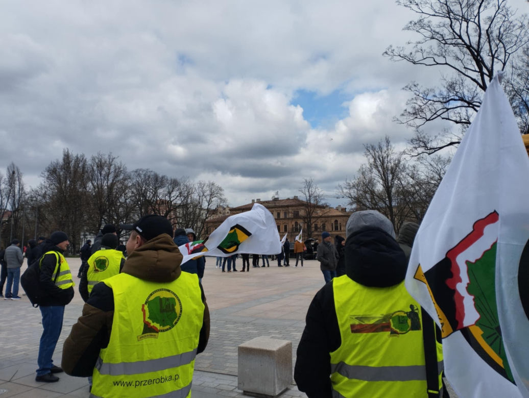 Protest górników w Lublinie