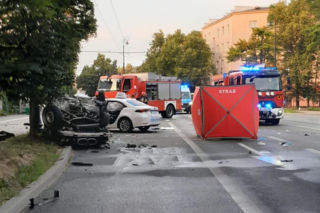 Tragedia w Lublinie. Kobieta wypadła z BMW i zginęła na miejscu. 7 osób rannych