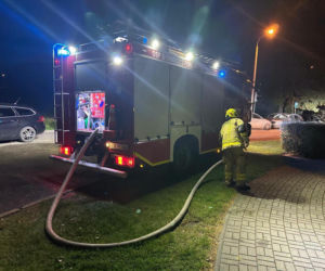 Pożar w Fordonie! Drewniany wóz stanął w płomieniach. Ogień mógł się rozprzestrzenić!