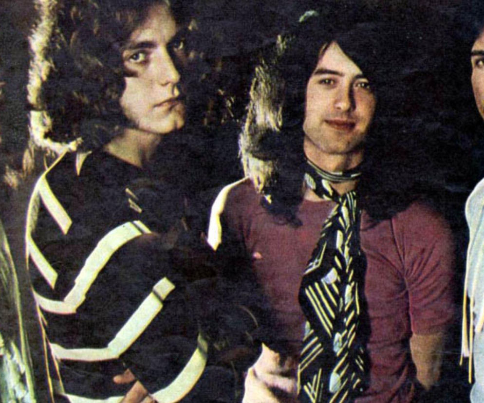 Członkowie zespołu Led Zeppelin na wspólnym zdjęciu. Ranking ich najlepszych utworów znajdziesz na EskaRock.