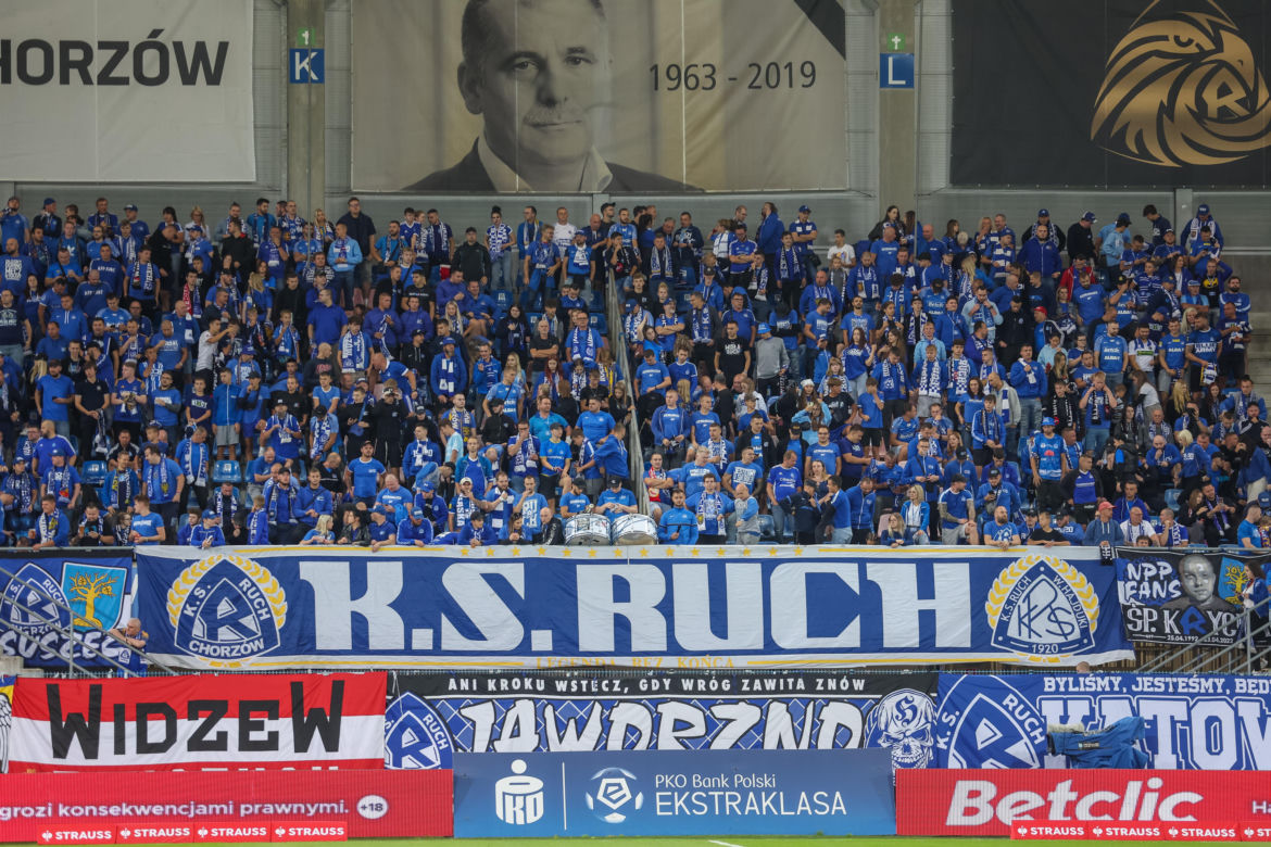 Kibice na meczu Ruch Chorzów - Stal Mielec