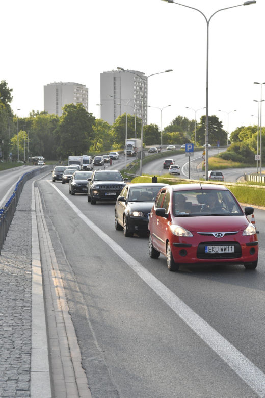 Na Wisłostradzie zapadła się jezdnia