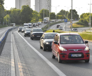 Na Wisłostradzie zapadła się jezdnia