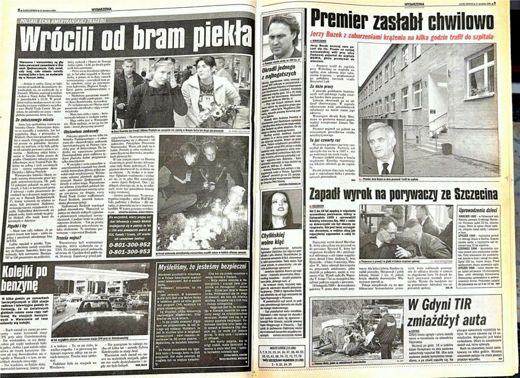 Atak na WTC. Tak opisywaliśmy go 25 lat temu