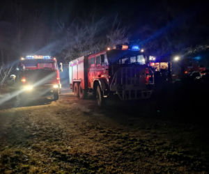 Duży pożar w Rąpicach koło Cybinki