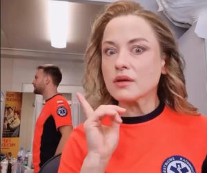 Wojciech Zygmunt i Anna Haba na planie Na sygnale