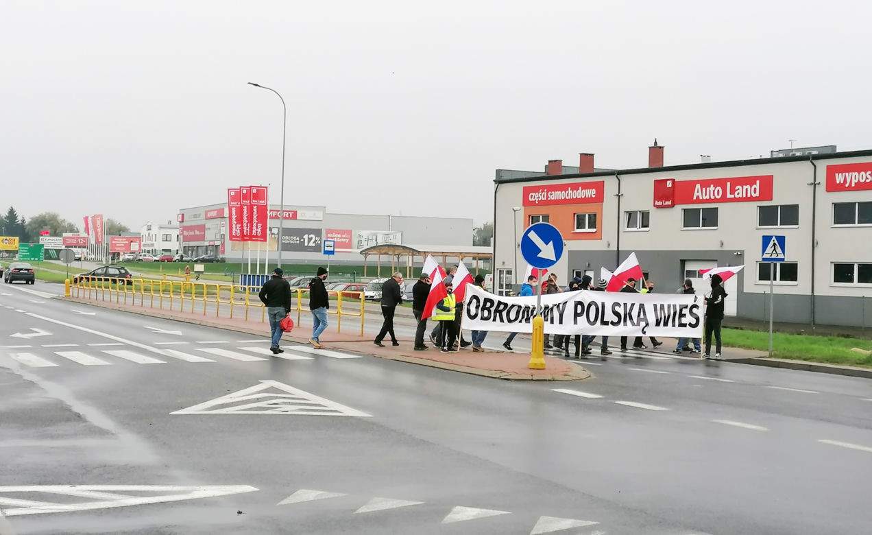 Protest rolników w Iławie 21.10.2020