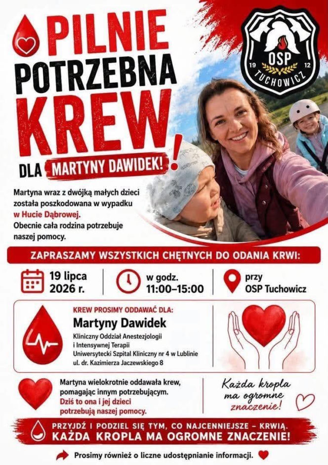 Zbiórka krwi w Tuchowiczu