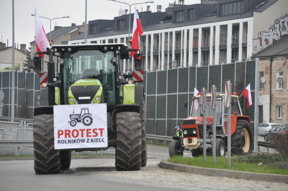 Strajk rolników w Kielcach. 14 marca 2024