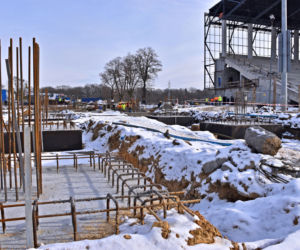 Budowa stadionu w Szczecinie - luty 2021