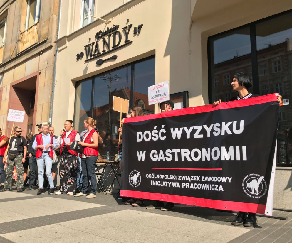 Protest pod restauracją Kuchnia Wandy