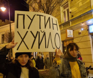 Lublin: protest wobec rosyjskiej agresji na Ukrainę