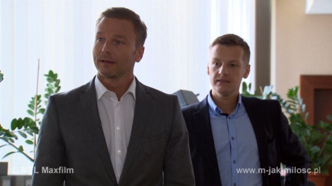 M jak miłość odc. 1089. Piotrek (Marcin Mroczek), Andrzej Budzyński (Krystian Wieczorek)
