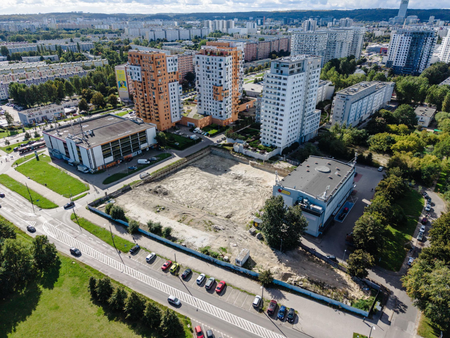 Plac budowy wieżowca Big Boy przy Lecha Kaczyńskiego 22 w Gdańsku