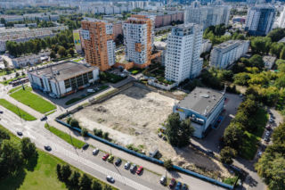 Plac budowy wieżowca Big Boy przy Lecha Kaczyńskiego 22 w Gdańsku