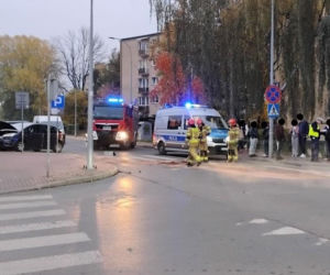 Cztery samochody zderzyły się na ul. Rynkowej w Siedlcach