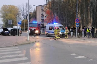 Trzy samochody zderzyły się na ul. Rynkowej w Siedlcach