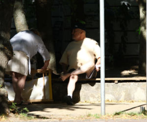 Marian Lichtman na plaży