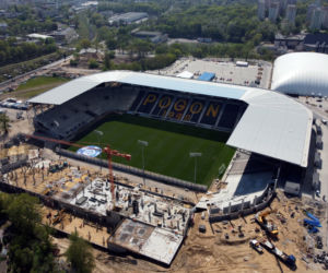 Trwa budowa Stadionu Miejskiego im. Floriana Krygiera w Szczecinie 