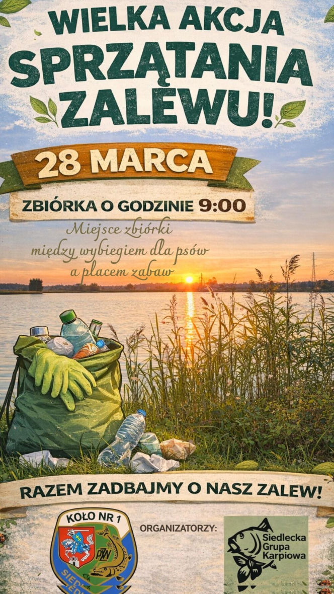 Siedleccy wędkarze chcą posprzątać okolice zalewu. Pomożecie?
