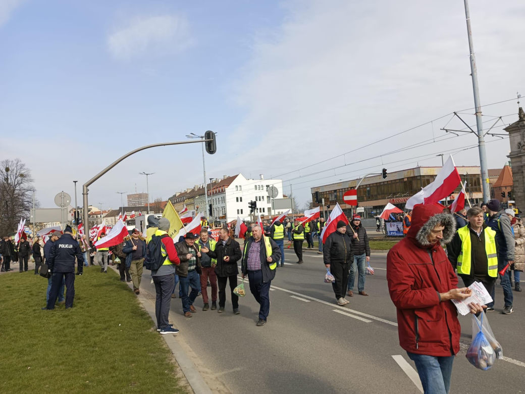 Protest rolników w Pomorskiem. Blokady na drogach krajowych i w centrum Gdańsk