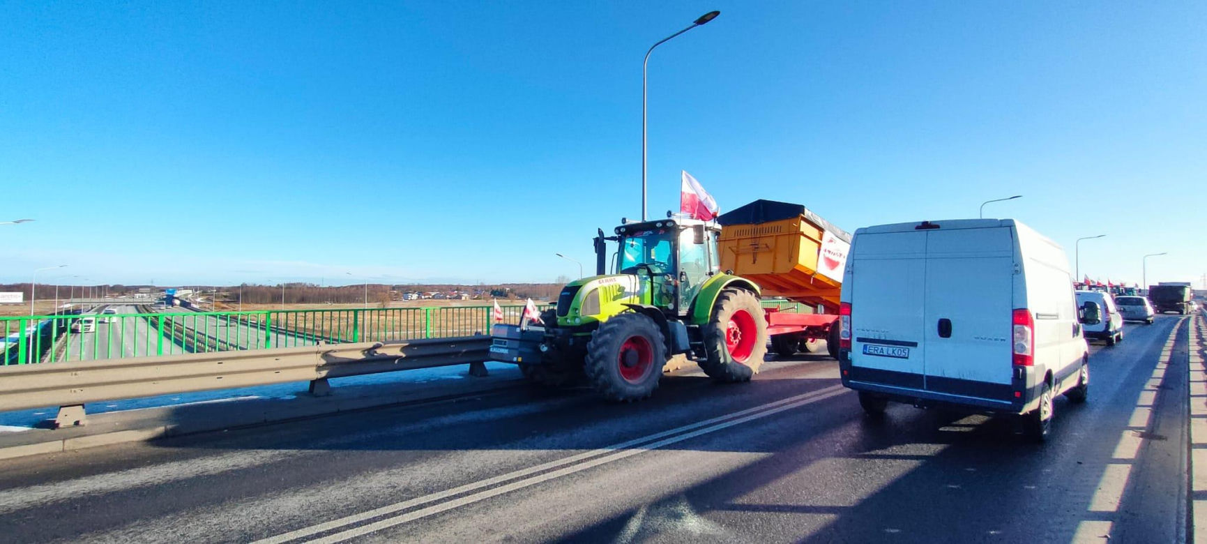 Rolnicy protestują w całej Polsce. Duże utrudnienia także w Łódzkiem