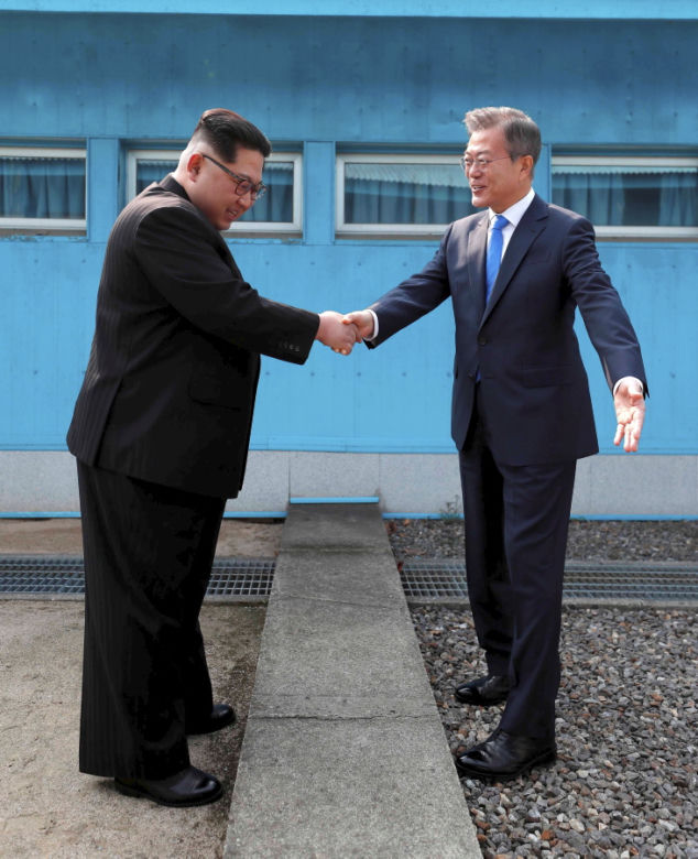 KOREA PÓŁNOCNA POŁUDNIOWA Kim Jong Un Moon Jae-in 
