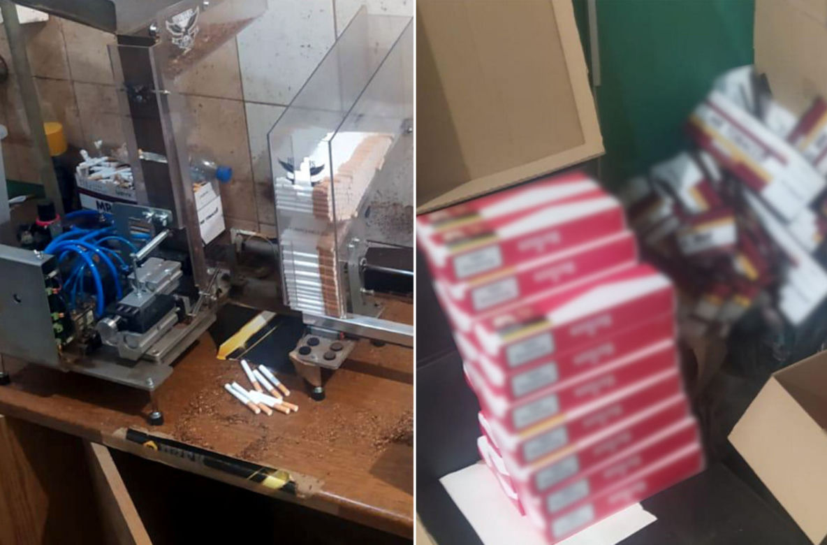 Wielkie uderzenie w nielegalną fabrykę papierosów. 5 osób zatrzymanych