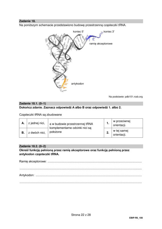 Matura 2024: biologia rozszerzona ARKUSZ FORMUŁA 2015