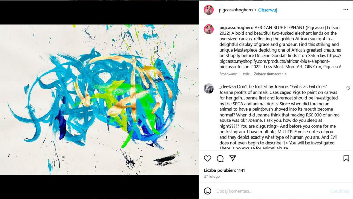 Świnia została malarzem! Zobacz te obrazy i przygotuj się na łzy