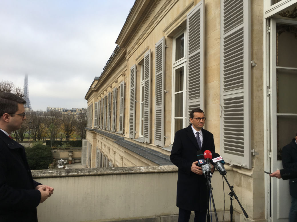 Premier Mateusz Morawiecki w Pałacu Elizejskim