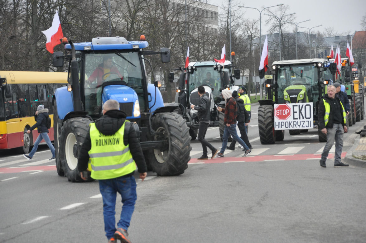 Strajk rolników w Kielcach. 14 marca 2024