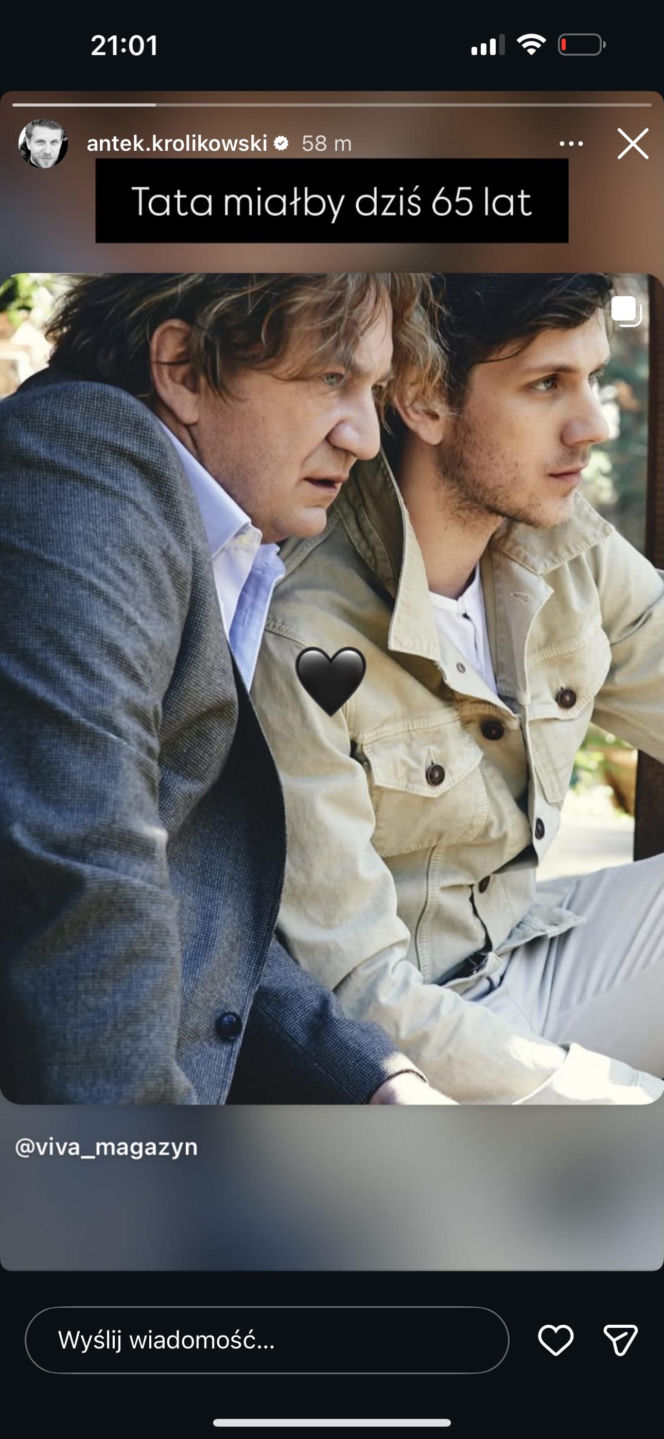 Wzruszające słowa Królikowskiego o ojcu. Dzisiaj miałby urodziny