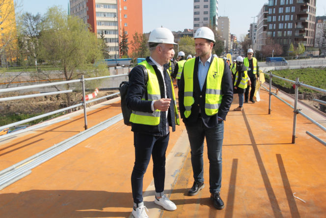 Konferencja prasowa dotycząca Mostu Pieszo-Rowerowego