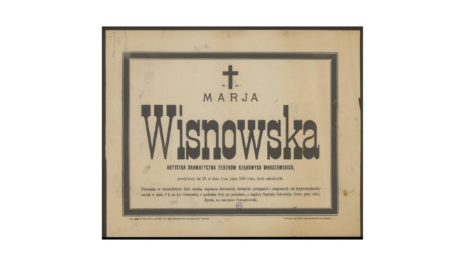 Była pięknością warszawskich scen. Zginęła z ręki kochanka. Jej grób to prawdziwe dzieło sztuki