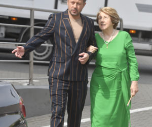 Piasek z mamą na prezentacji ramówki TVN