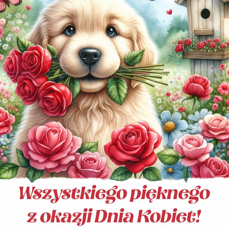 Dzień Kobiet - kartka za darmo